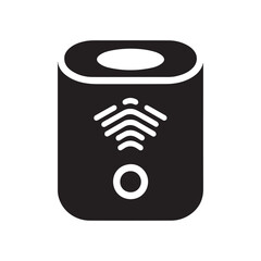 smart speaker vector silhouette clip art logo design illustration