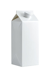 Blank white carton, rectangular, upright