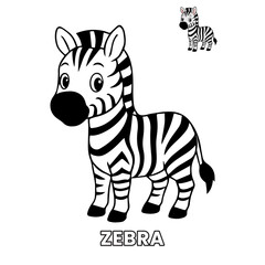 Zebra Animal Children Coloring Pages