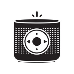 smart speaker vector silhouette clip art logo design illustration