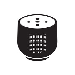 smart speaker vector silhouette clip art logo design illustration