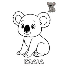 Koala Animal Children Coloring Pages