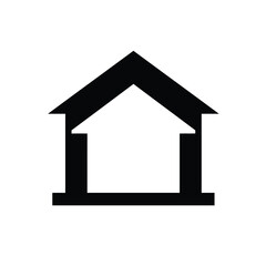 Black house silhouette icon home building