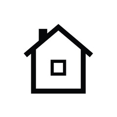 Simple house icon black silhouette home building