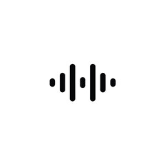 Black signal waves icon audio sound