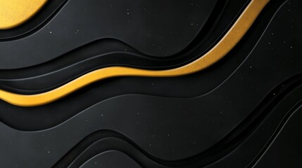 Elegant Modern Backdrop Showcasing Layered Abstract Surfaces with Golden Accents and Fluid Textures