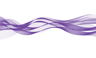 purple Wavy Lines Isolated on White Abstract Background Design
