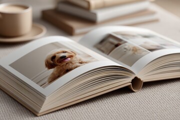 Memorable Pet Moments Captured in a Carefully Arranged Photo Album