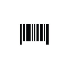 Black barcode symbol on white background data