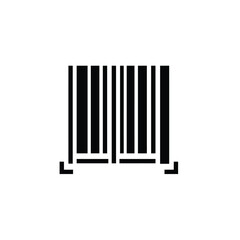 Black barcode symbol on white background scan identification