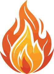 Lit Fire Flame Emoji Vector - eps, png, jpg, svg - illustration drawing clipart