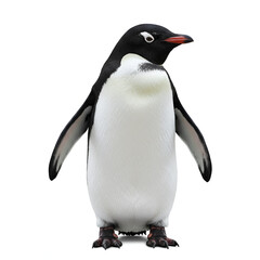 Obraz premium Cute penguin standing upright with distinctive black and white coloring