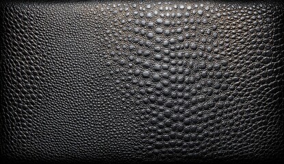 Dark, textured leather surface with embossed reptile pattern