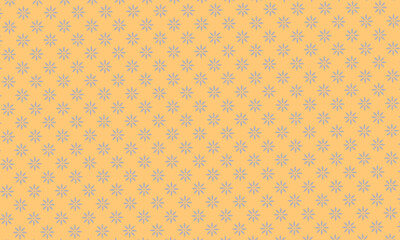 Grey Blossom Repeat Elegant Floral Pattern on Yellow Background. 