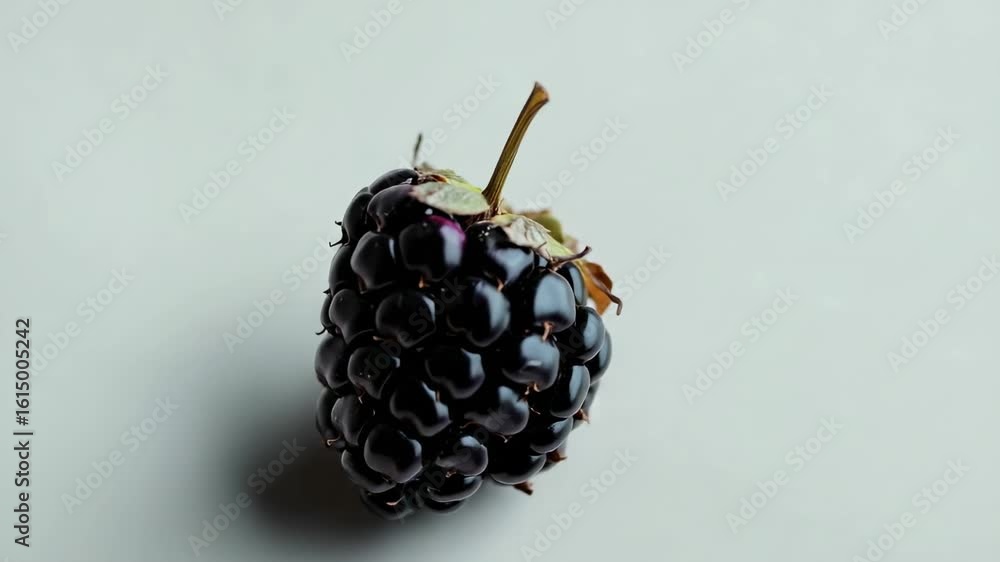 Poster blackberry displayed on a simple surface highlights its rich color and texture while showcasing the 