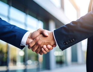 Business Handshake: Agreement, Partnership, Cooperation, Success, Deal, Corporate, Office.