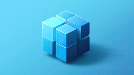 Naklejka premium modeling syncing 3D cube