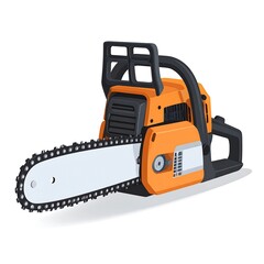 Orange chainsaw illustration (1)
