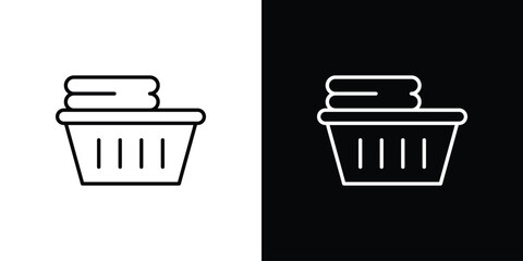 Laundry basket icon vector illustration - high quality black style vector icons