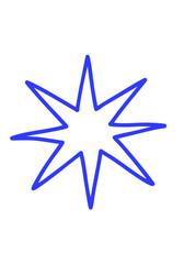 Obraz premium blue star icon scrapbook doodle planner