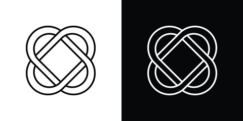 Interlocking icon vector illustration - high quality black style vector icons