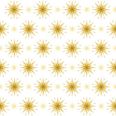 Christmas stars seamless pattern. Gold stars vector decoration. Gift wrapping paper design