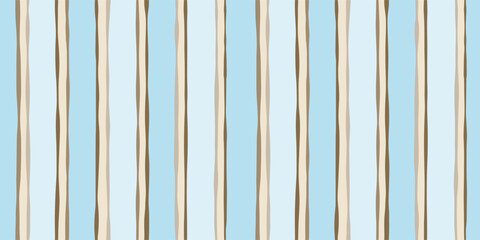 Stripes seamless pattern. Blue and brown lines print. Watercolor sea stripes background