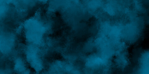 abstract cloud and vapor texture background. Black and blue smoke aquarelle smudge illustration smooth grungy smokey light pastel colors ink glow. Teal color powder explosion  © Husni