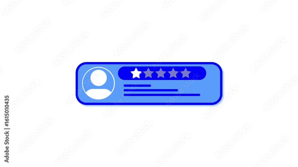 Poster modern digital feedback animation with four star score and excellent service assessment. four star r
