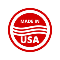 Made in USA icon isolated on transparent background