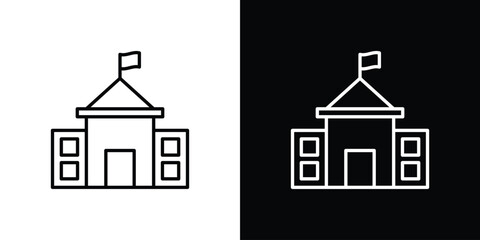Government building icon vector illustration - high quality black style vector icons