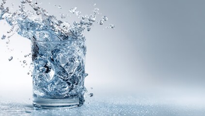 Water splashing from glass