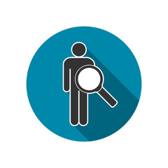 Search user icon isolated on transparent background