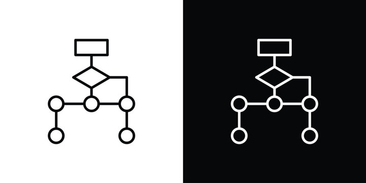Flowchart icon vector illustration - high quality black style vector icons