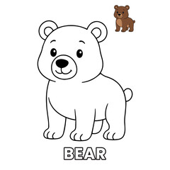 bear Animal Children Coloring Pages