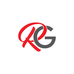 Fototapeta premium rg letter logo design, RG initials logo design, RG vector logo, GR , RG icon