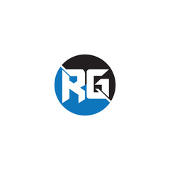 Obraz premium rg letter logo design, RG initials logo design, RG vector logo, GR , RG icon