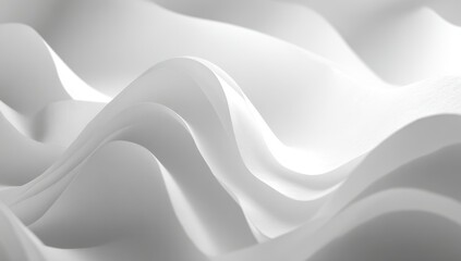 Obraz premium Abstract white wavy folds (3)