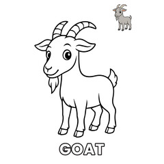 Goat Animal Children Coloring Pages