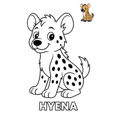 Hyena Animal Children Coloring Pages