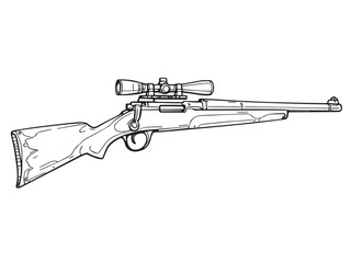 Naklejka premium Gun line art vector collection for weapon themed design