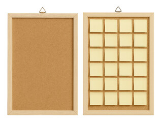 Fototapeta premium Cork Boards Set – Blank and With Sticky Notes