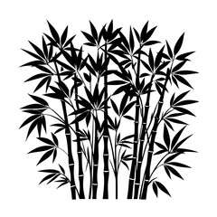 bamboo silhouette isolated on white