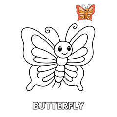 Butterfly Animal Children Coloring Pages