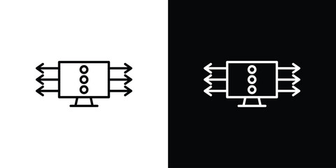 data streaming icon vector illustration - high quality black style vector icons