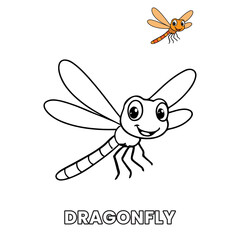 dragonfly Animal Children Coloring Pages