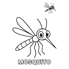 mosquito Animal Children Coloring Pages