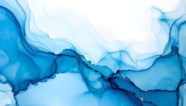 Abstract fluid blue pattern