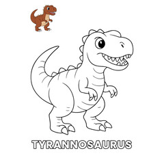 Tyrannosaurus Dinosaur Children Coloring Pages