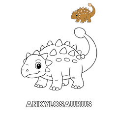 Ankylosaurus Dinosaur Children Coloring Pages